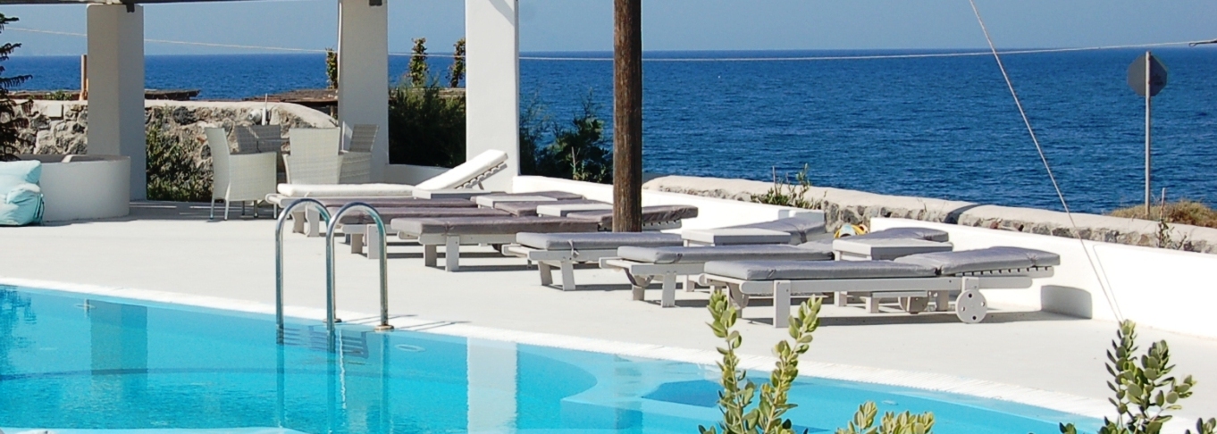 Sea paradise villas - Hotel in oia santorini- private pool with sea view